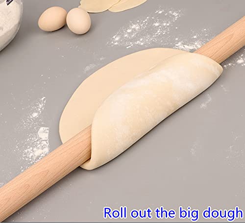 XBLDMJY Long Rolling Pin， Baking Dough Roller for Pizza, Pie, Pasta, Bread, Pastry,Noodles(27.16×1.38inch/69×3.5cm)