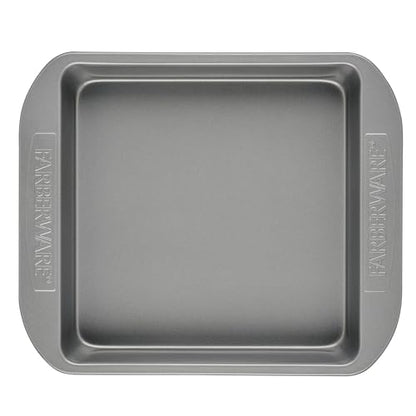 Farberware Nonstick Bakeware 9x9 Baking Pan, Square Cake Pan, Gray