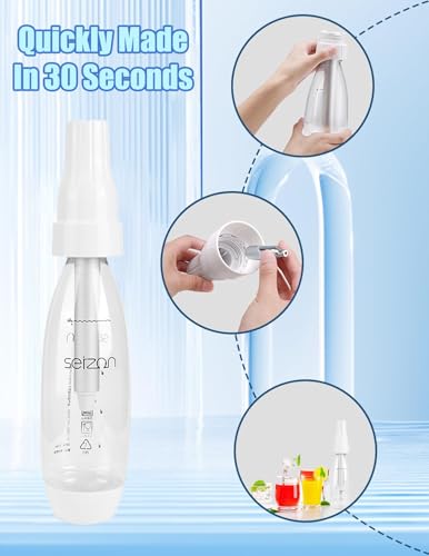 Portable Soda Maker Machine 34 Oz Sparkling Water Maker for Home Travel Instant Carbonation CO2 Cartridges Not Included