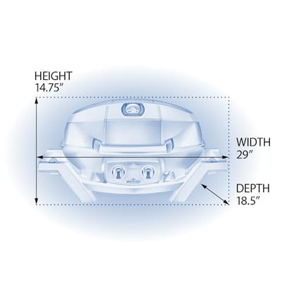 Napoleon TravelQ PRO285 Portable Natural Gas Grill, Black, 2 Burners, Tailgating, Camping, and Small Outdoor Spaces