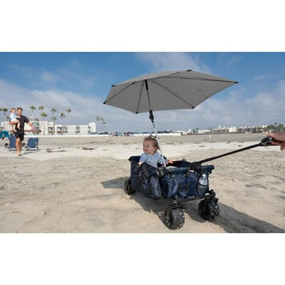 Sport-Brella Versa-Brella SPF 50+ Adjustable Umbrella with Universal Clamp, Regular, Gray