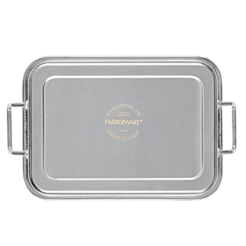 Farberware Classic Series Stainless Steel Roasting Pan with Rack, 17-Inch x 12.25-Inch Turkey Pan