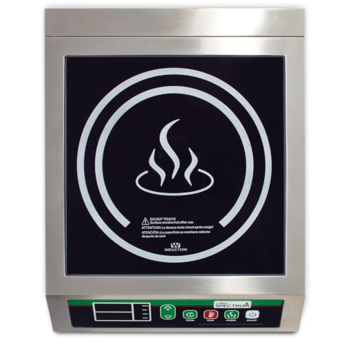 Winco 1800W Silver/Black Induction Cooktop Burner
