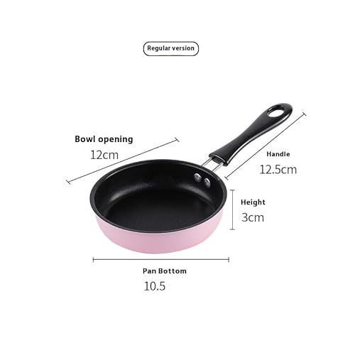 KOMBABE Pink Mini Cast Iron Skillet with Lid - 6 Inch Small Frying Pan for Eggs, Pancakes, Single Serving Cooking | Nonstick & Easy to Clean
