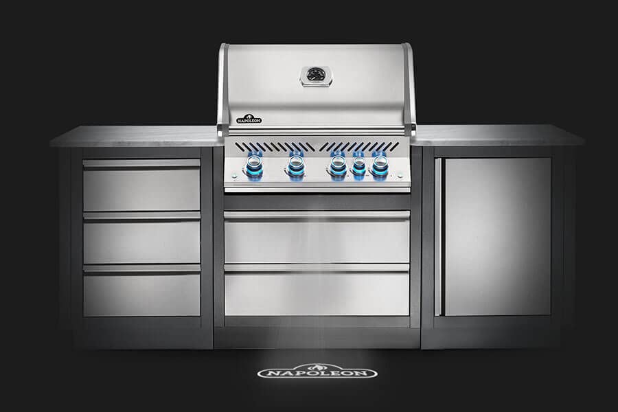 Napoleon BIPRO500RBNSS-3 Built-in Prestige PRO RB Natural Gas Grill Head, 500 sq.in. + Infrared Infrared Rear Burner, Stainless Steel