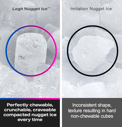 GE Profile Opal 2.0 XL with 1 Gallon Tank, Chewable Crunchable Countertop Nugget Ice Maker, Scoop included, 38 lbs in 24 hours, Pellet Ice Machine with WiFi & Smart Connected, Stainless Steel