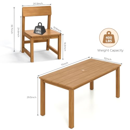 Jocoevol 9 Piece Outdoor Patio Dining Set Table and Chairs Set for 8