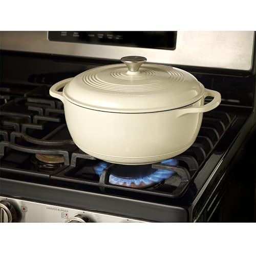 Mercer Culinary Enameled Cast Iron Round Dutch Oven, 6 qt., White