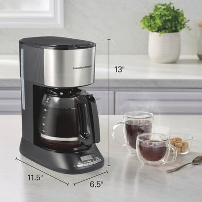 Hamilton Beach 12 Cup Programmable Drip Coffee Maker With 3 Brew Strengths