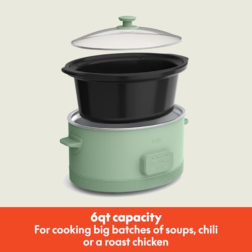 bella SAVOR 6qt Programmable Non-Toxic Slow Cooker, Seaglass