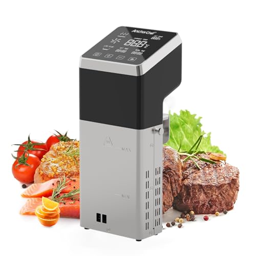 Anchorchef 1400W Sous Vide Cooker, Precision Immersion Circulators with large Touchscreen Accurate Temperature Timer, Professional Sous Vide Cooker, Powerful Pump Design