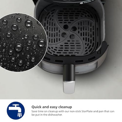 Philips Air Fryer 2000 Series - 13-in-1 functions, 6.6 Quarts, Compact Design with Cooking Window, Black, (NA231/00)