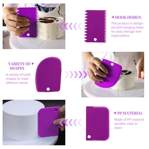 Cake Stand Rotating Turntable kit with Reusable Piping Bag and Piping Tips,Offset Spatula,Cake Decorating Tools for Beginners