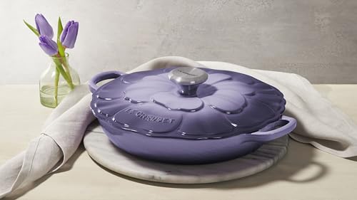 Le Creuset Enameled Cast Iron Signature Petal Braiser, 2.25 qt., Provence w/Stainless Steel Knob