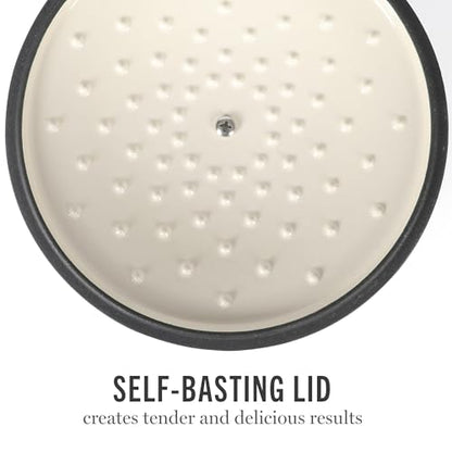 Martha Stewart Gatwick 4 Quart Enamel Cast Iron Dutch Oven - Navy Blue
