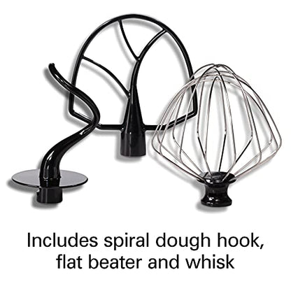 Hamilton Beach Professional All-Metal Stand Mixer with Specialty Attachment Hub, 5 Quart Bowl, 12 Speeds, Includes Flat Beater, Dough Hook, Whisk (63240)