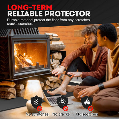 48 x 30 inch Under Grill Mats for Outdoor, Fireproof BBQ pad Beneath Grill, Grill Pads for Outdoor Grill - CookCave