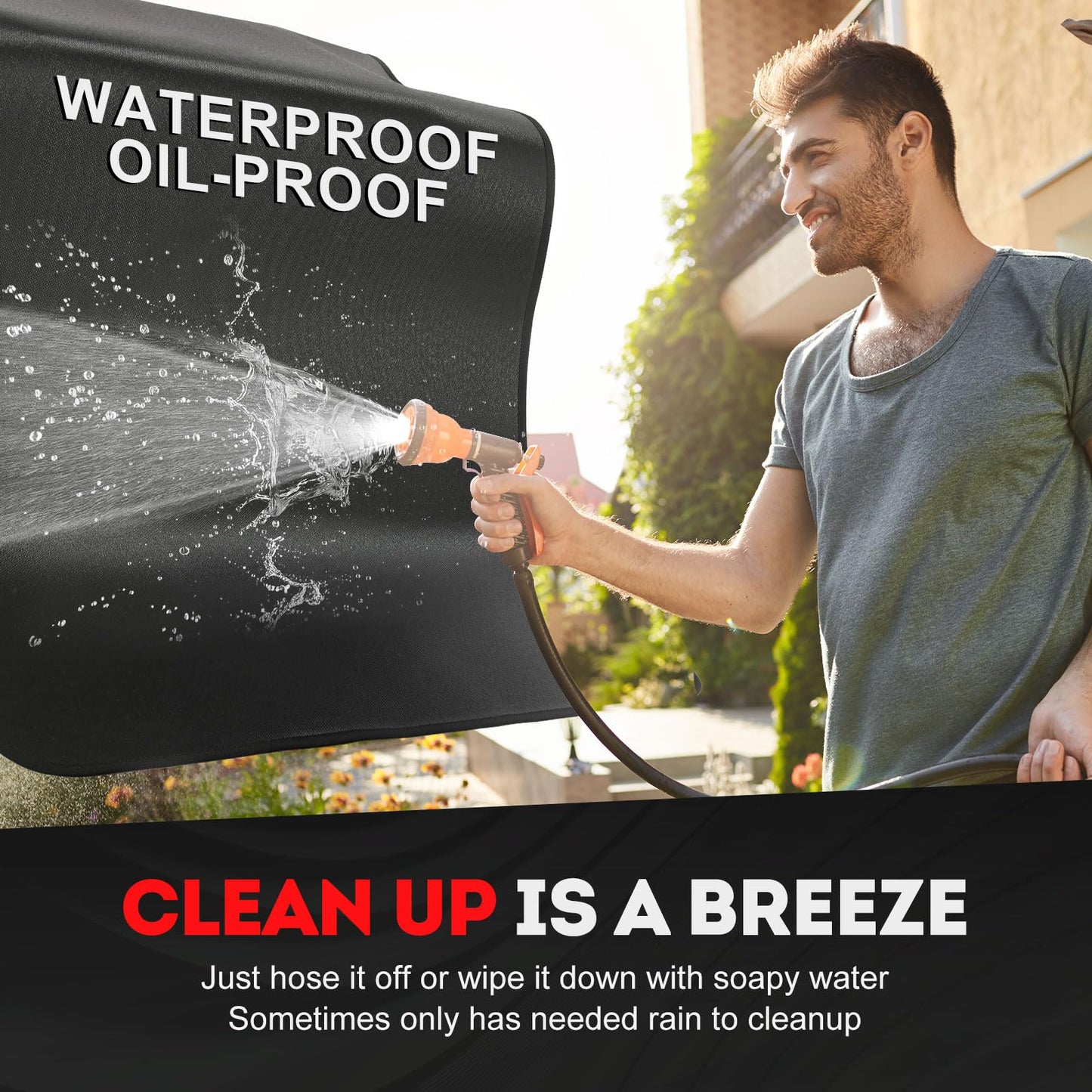 48 x 30 inch Under Grill Mats for Outdoor, Fireproof BBQ pad Beneath Grill, Grill Pads for Outdoor Grill - CookCave