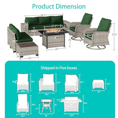 Outdoor Patio Furniture Set PE Wicker Rattan Outdoor Sectional Sofa