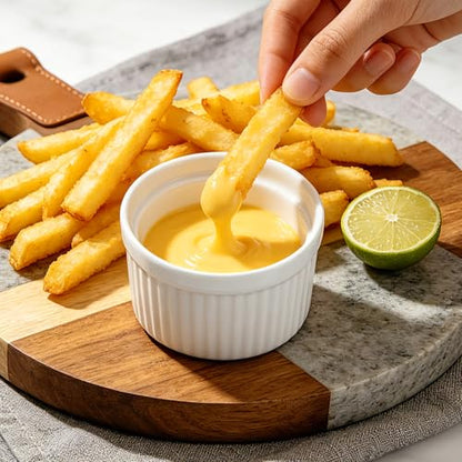 4Pcs Ceramic Ramekins Oven Safe, Creme Brulee Ramekins for Baking, Small Bowls Dipping Sauce Dish Classic Style (5 OZ)