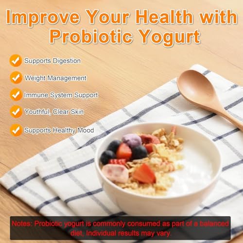 Automatic Yogurt Maker 12 180ml Jars Digital Yogurt Maker Machine Adjustable Temperature 48H Time Control for Fresh Homemade Yogurt Dessert, Led Display Multi-Function 2160ml Electric Yogurt Machine