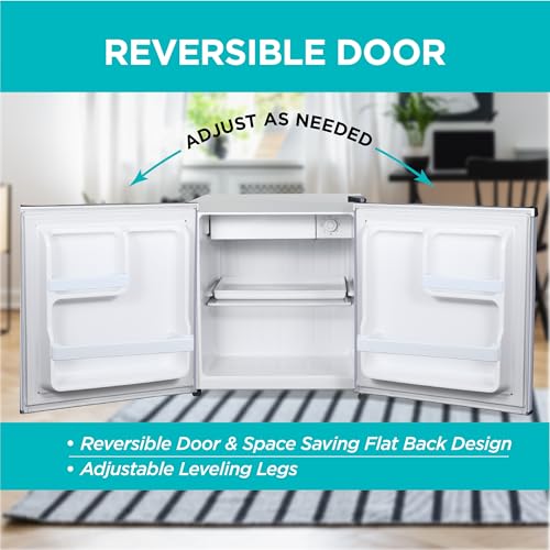 BLACK+DECKER 1.7 Cu. Ft. Compact Refrigerator, BCRK17V, Stainless Look