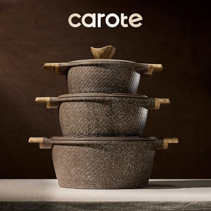 CAROTE 26PCS Pots and Pans Set Non Stick, Cookware Set Pots and Pans Induction Cook Ware, Nonstick Kitchen Cooking, PFOA Free