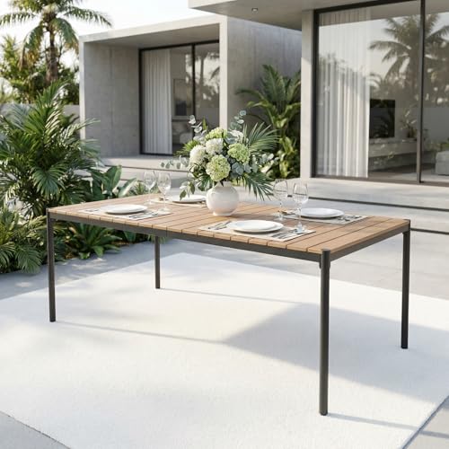 SUNSITT 9 Piece Outdoor Patio Dining Set, No Assembly Required for Chairs