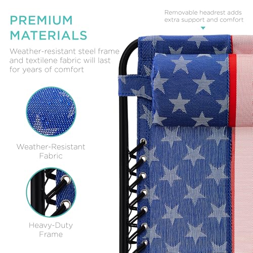 Best Choice Products Zero Gravity Chair Recliner, American Flag