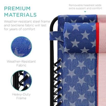Best Choice Products Zero Gravity Chair Recliner, American Flag