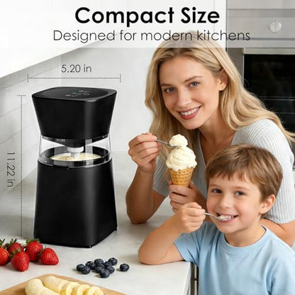 KITOART Mini Electric Ice Cream Maker Machine, USB-C Rechargeable