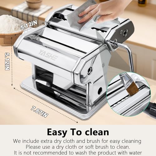 YASHE 3-in-1 Pasta Maker Machine with Adjustable Thickness
