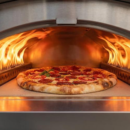 BIG HORN Gas Pizza Oven, Portable Propane Pizza Oven with 15 inch Pizza Stone, Stainless Steel Pizza Maker for Outdoor Cooking