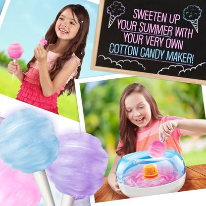 Cra-Z-Art Cotton Candy Maker, DIY Homemade Real Cotton Candy Machine for Kids, Comes with Paper Cones, and Measuring Spoons