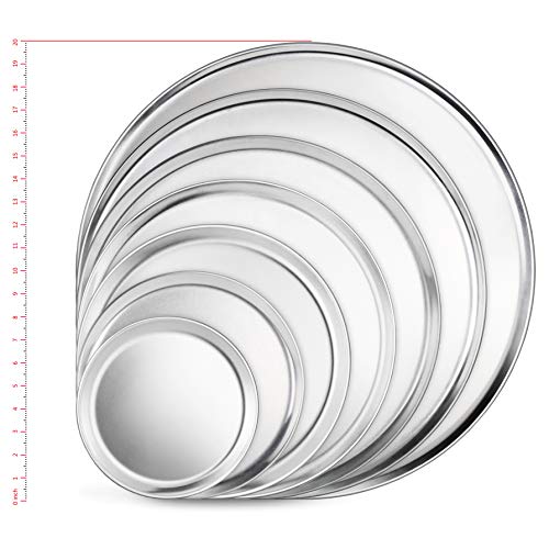 New Star Foodservice 536594 Restaurant-Grade Aluminum Pizza Pan, Baking Tray, Coupe Style, 18-Inch