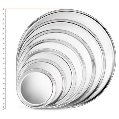 New Star Foodservice 536594 Restaurant-Grade Aluminum Pizza Pan, Baking Tray, Coupe Style, 18-Inch