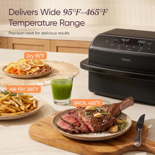 Cosori TWINFRY 9 QT Double Air Fryer, Removable Divider, PFAS-Free Ceramic