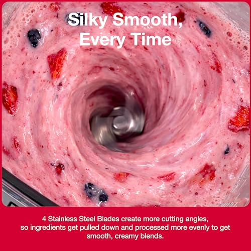 Koblenz LKM-5910 VB Glass Blender, 51 oz Countertop, 500W Motor, 10 Speed + 2 Pulse, Stainless Steel Blades, Metal Coupling, Blender for Smoothies and Shakes, White