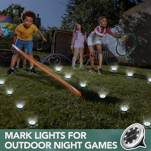 SOLPEX Mini Solar Ground Lights, 10 Pack Solar Lights Outdoor Waterproof, Pathway Lights Solar Powered, Solar Garden Light, Landscape Lighting for Yard Driveway Walkway (Cool White)