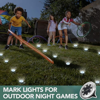 SOLPEX Mini Solar Ground Lights, 10 Pack Solar Lights Outdoor Waterproof, Pathway Lights Solar Powered, Solar Garden Light, Landscape Lighting for Yard Driveway Walkway (Cool White)