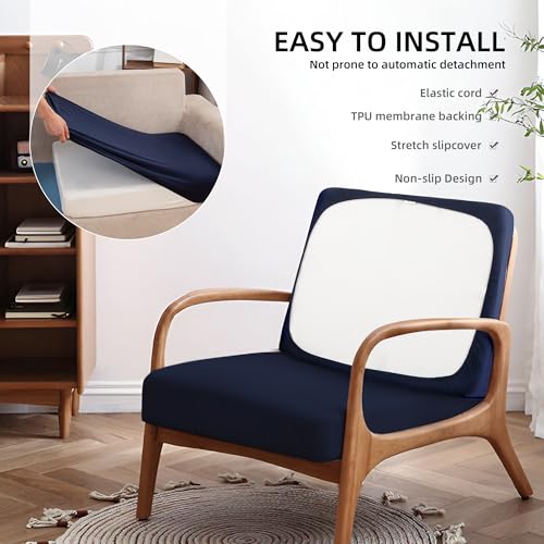 DREAHOTEXTIL 8Pcs Outdoor Cushion Covers, Elastic Patio Cushion Covers
