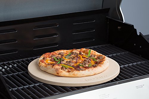 K ROCKSHEAT 15 Inch Round Pizza Stone for Oven Grill BBQ, Cordierite Large Pizza Grilling Stone, Durable Bread Baking Stone 15"