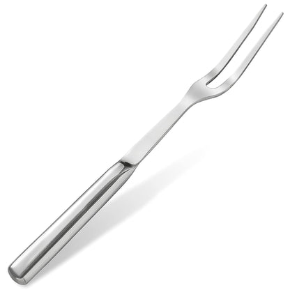 Two Pronged Carving Fork for Meat - 11" Stainless Steel Meat Fork, Rust Resistant, Difficult to Break, Comfortable Handle, Easy to Clean, Lightweight, for Convenient Slicing, Cooking & Serving
