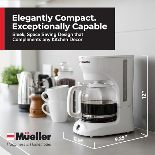 MUELLER HOME 12-Cup White Coffee Maker