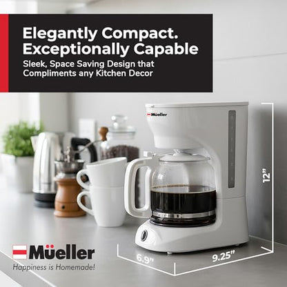 MUELLER HOME 12-Cup White Coffee Maker