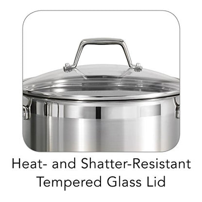 Tramontina Lock & Drain Stainless Steel 8-Quart Pasta Pot with Lid and Strainer