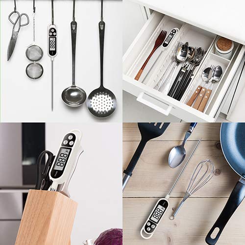 Digital Instant Read Meat Thermometer Kitchen Cooking Food Candy Thermometer for Oil Deep Fry BBQ Grill Smoker Thermometer by AikTryee