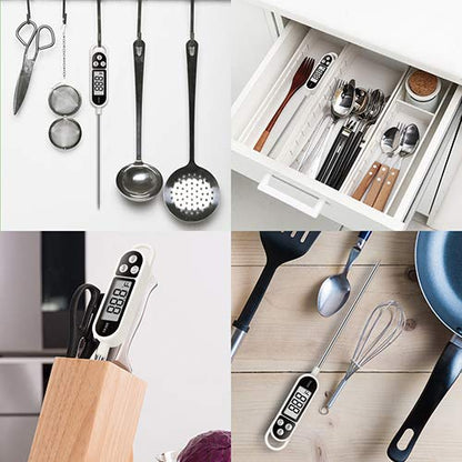 Digital Instant Read Meat Thermometer Kitchen Cooking Food Candy Thermometer for Oil Deep Fry BBQ Grill Smoker Thermometer by AikTryee