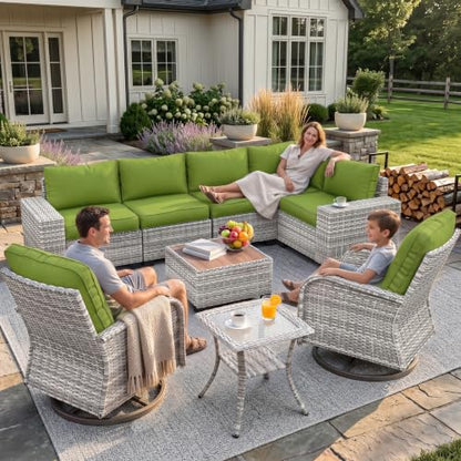 Outdoor Patio Furniture Set PE Wicker Rattan Outdoor Sectional Sofa