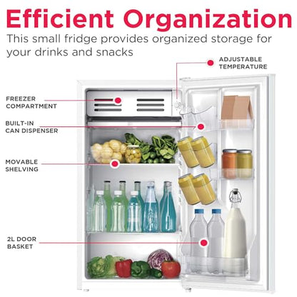 Frigidaire EFR331-WHITE 3.2 Cu ft Eraser Board Mini Compact Dorm Fridge (White)